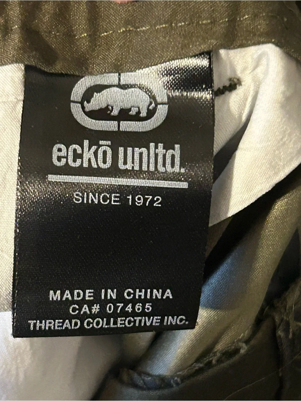 Ecko Unltd Camo Cargo Shorts Men’s 40 Streetwear Utility Belted Green Black Y2K - Picture 8 of 10